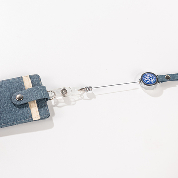 Държач за карта с шнур и катарама за лесно издърпване – защитен калъф за работна карта, карта за достъп, автобусна карта и студентска карта, многофункционален държач за карти