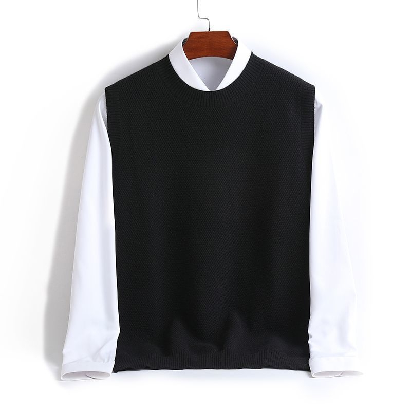 Muški vuneni prsluk s kapuljom, bez ovratnika, bez rukava, 100% vuna (tekstura zecjih dlaka)