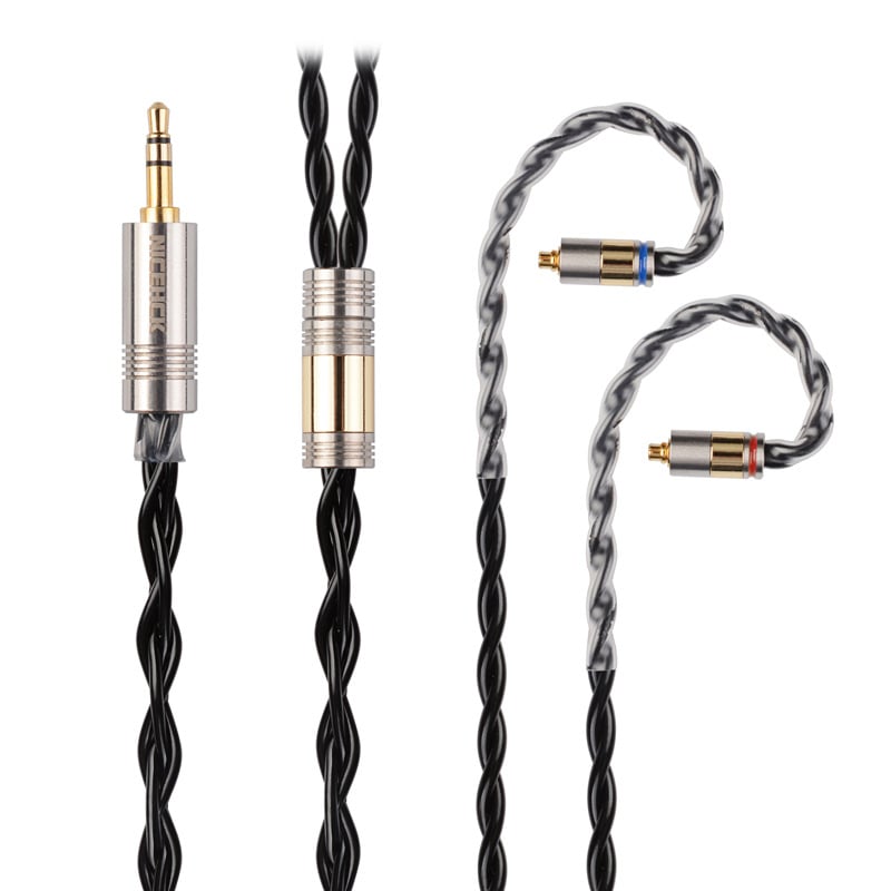 NICEHCK BlackCat audio kábel, 4-vezetékes, cink- és réz ötvözetű vezeték, olajjal impregnált, HiFi fejhallgatókhoz