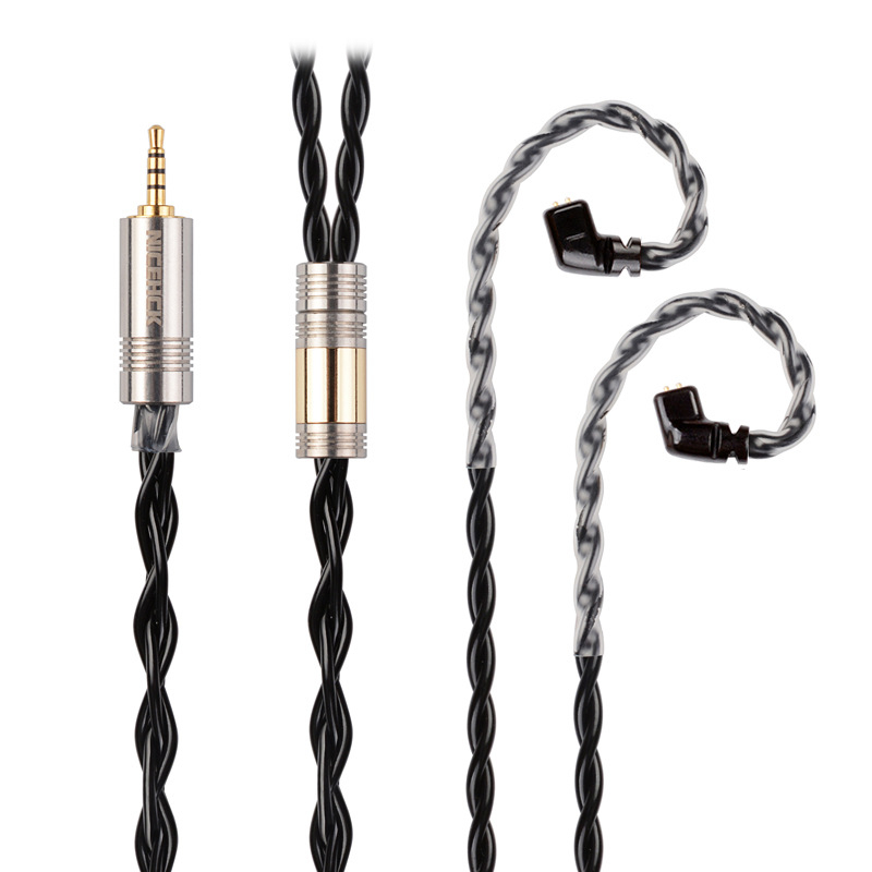 NICEHCK BlackCat audio kábel, 4-vezetékes, cink- és réz ötvözetű vezeték, olajjal impregnált, HiFi fejhallgatókhoz