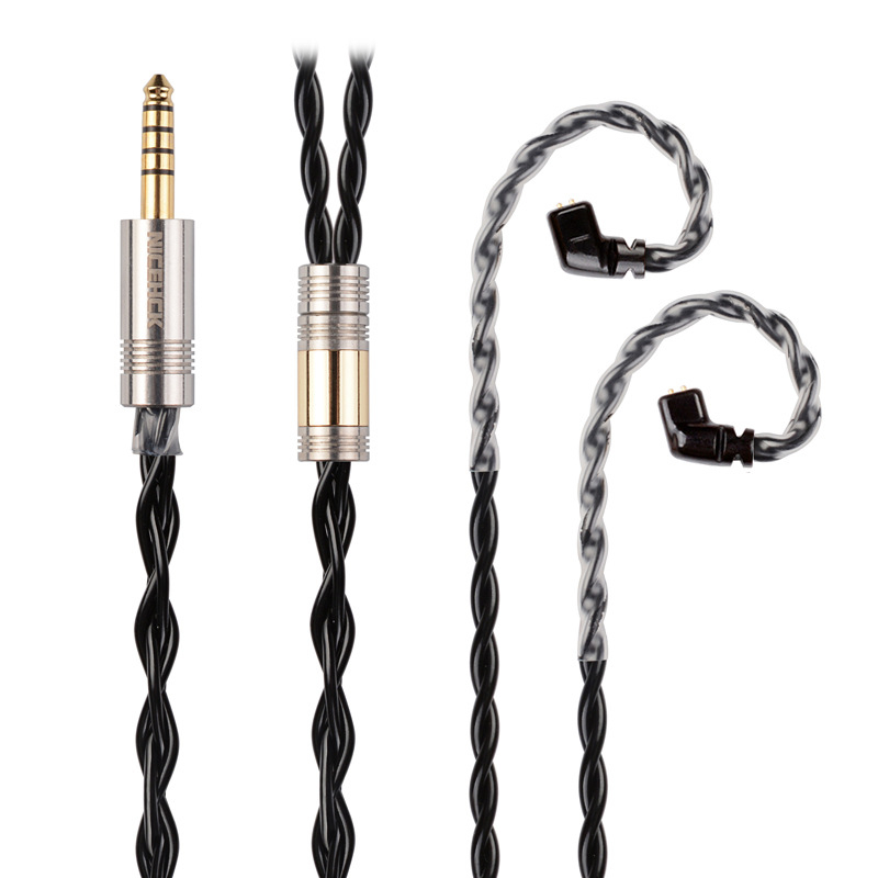NICEHCK BlackCat audio kábel, 4-vezetékes, cink- és réz ötvözetű vezeték, olajjal impregnált, HiFi fejhallgatókhoz