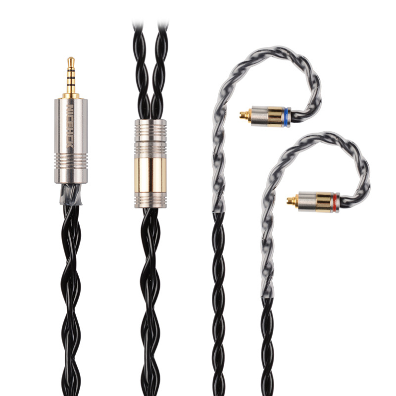 NICEHCK BlackCat audio kábel, 4-vezetékes, cink- és réz ötvözetű vezeték, olajjal impregnált, HiFi fejhallgatókhoz