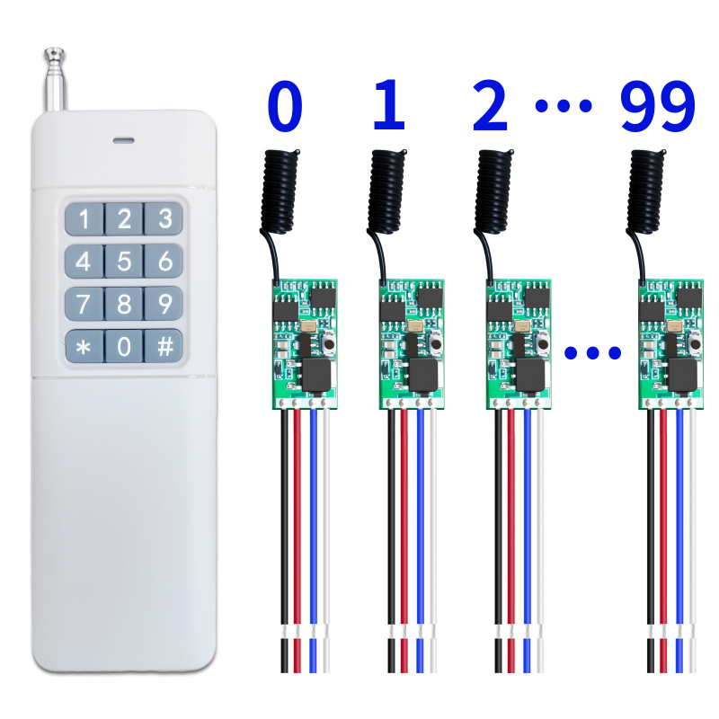 Bežični prekidač daljinskog upravljanja — Jingchuangxinwei; radna temperatura -20 do 75°C; namijenjen daljinskom upravljanju