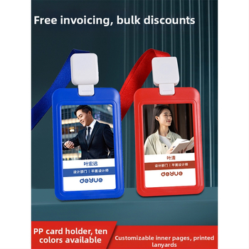 Vťahovací držiak na preukazy — plast, značka Uhoo/youhe, moderný minimalistický dizajn, pre ID karty, autobuské karty, herné karty, zamestnanecké a výrobné preukazy