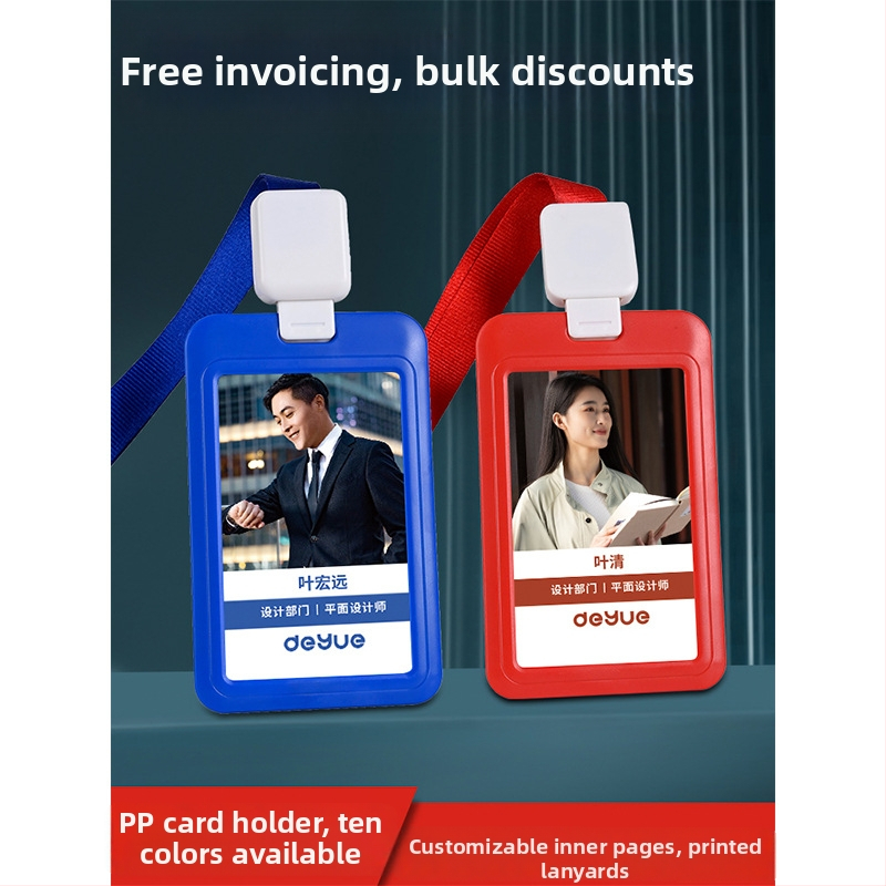 Vťahovací držiak na preukazy — plast, značka Uhoo/youhe, moderný minimalistický dizajn, pre ID karty, autobuské karty, herné karty, zamestnanecké a výrobné preukazy