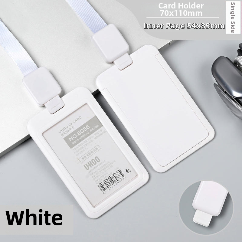 Vťahovací držiak na preukazy — plast, značka Uhoo/youhe, moderný minimalistický dizajn, pre ID karty, autobuské karty, herné karty, zamestnanecké a výrobné preukazy