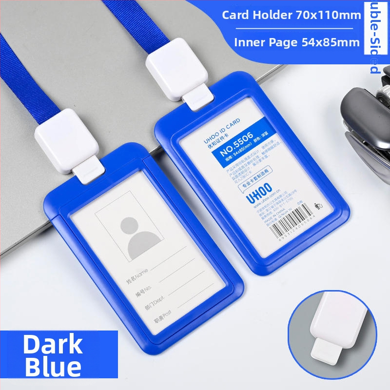 Vťahovací držiak na preukazy — plast, značka Uhoo/youhe, moderný minimalistický dizajn, pre ID karty, autobuské karty, herné karty, zamestnanecké a výrobné preukazy