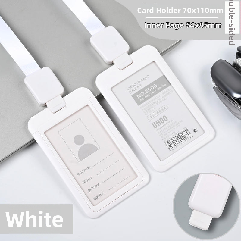 Vťahovací držiak na preukazy — plast, značka Uhoo/youhe, moderný minimalistický dizajn, pre ID karty, autobuské karty, herné karty, zamestnanecké a výrobné preukazy