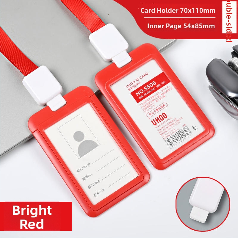 Vťahovací držiak na preukazy — plast, značka Uhoo/youhe, moderný minimalistický dizajn, pre ID karty, autobuské karty, herné karty, zamestnanecké a výrobné preukazy