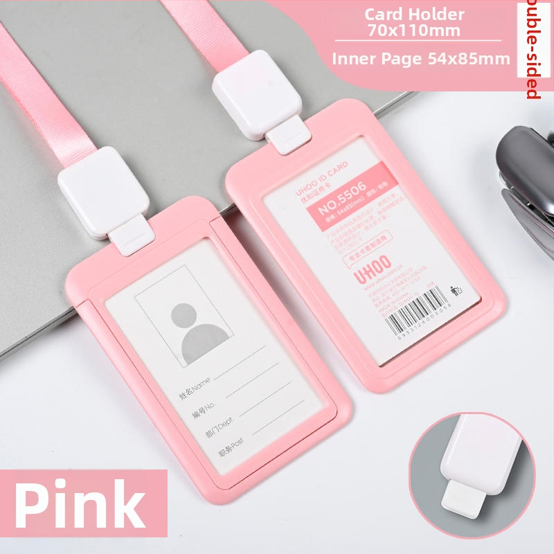 Vťahovací držiak na preukazy — plast, značka Uhoo/youhe, moderný minimalistický dizajn, pre ID karty, autobuské karty, herné karty, zamestnanecké a výrobné preukazy