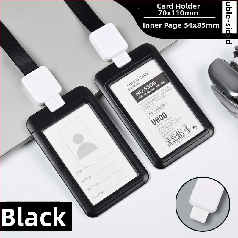 Vťahovací držiak na preukazy — plast, značka Uhoo/youhe, moderný minimalistický dizajn, pre ID karty, autobuské karty, herné karty, zamestnanecké a výrobné preukazy