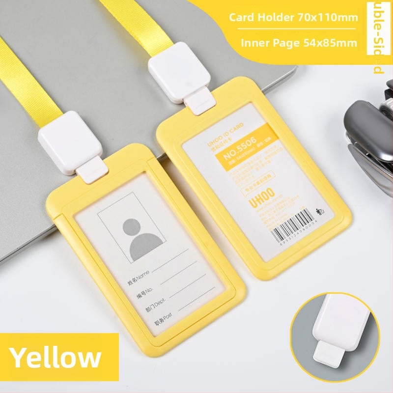 Vťahovací držiak na preukazy — plast, značka Uhoo/youhe, moderný minimalistický dizajn, pre ID karty, autobuské karty, herné karty, zamestnanecké a výrobné preukazy