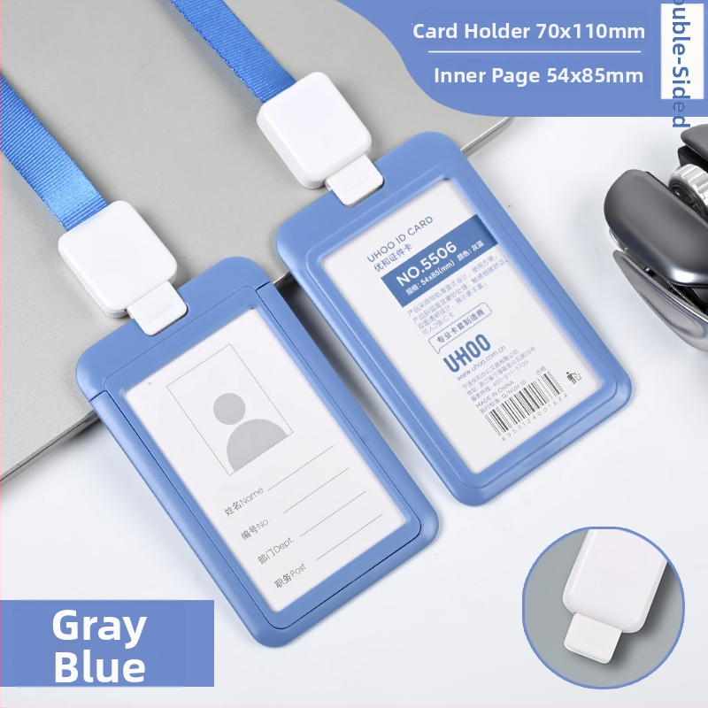 Vťahovací držiak na preukazy — plast, značka Uhoo/youhe, moderný minimalistický dizajn, pre ID karty, autobuské karty, herné karty, zamestnanecké a výrobné preukazy
