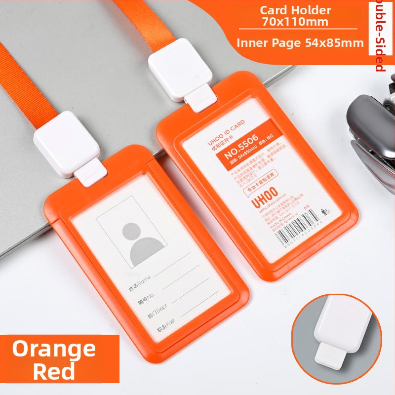 Vťahovací držiak na preukazy — plast, značka Uhoo/youhe, moderný minimalistický dizajn, pre ID karty, autobuské karty, herné karty, zamestnanecké a výrobné preukazy