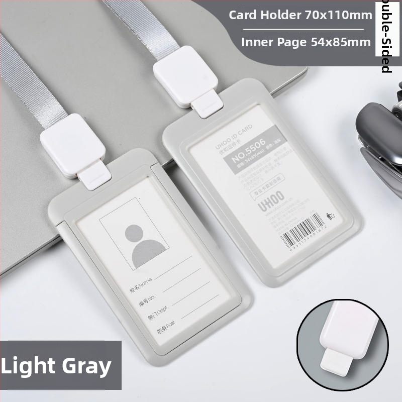 Vťahovací držiak na preukazy — plast, značka Uhoo/youhe, moderný minimalistický dizajn, pre ID karty, autobuské karty, herné karty, zamestnanecké a výrobné preukazy