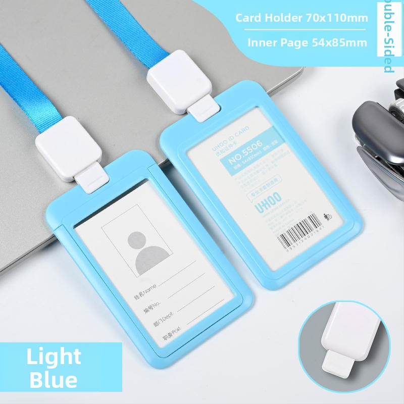 Vťahovací držiak na preukazy — plast, značka Uhoo/youhe, moderný minimalistický dizajn, pre ID karty, autobuské karty, herné karty, zamestnanecké a výrobné preukazy