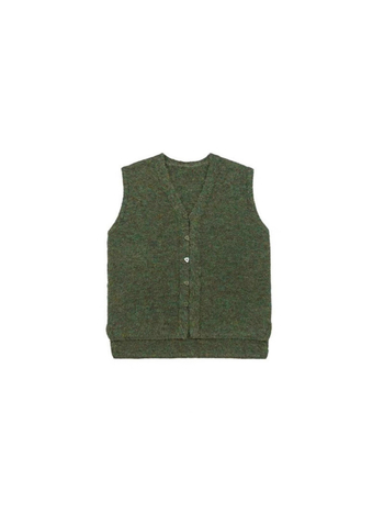 Pletena bezruk vest s trokutnim kopčanjem, američki gradski stil, retro neutralan, svestran teški osnovni komad