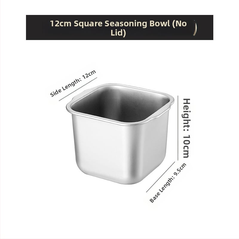 Cutie din oțel inoxidabil pentru condimente – design îngroșat pentru bucătării comerciale, potrivită pentru condimente solide, cu logo imprimat și posibilitatea personalizării