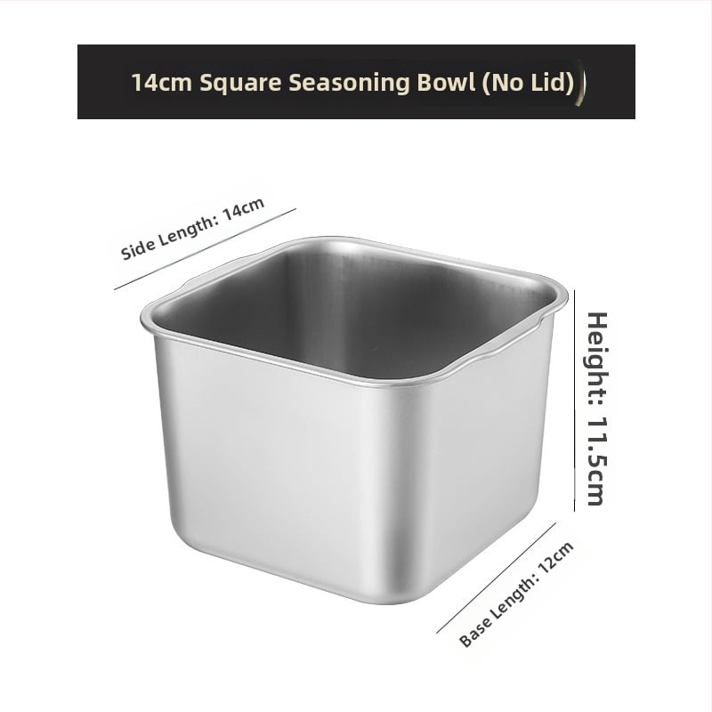 Cutie din oțel inoxidabil pentru condimente – design îngroșat pentru bucătării comerciale, potrivită pentru condimente solide, cu logo imprimat și posibilitatea personalizării