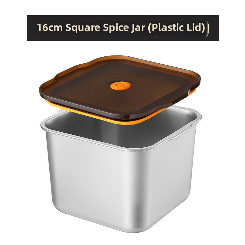 Cutie din oțel inoxidabil pentru condimente – design îngroșat pentru bucătării comerciale, potrivită pentru condimente solide, cu logo imprimat și posibilitatea personalizării