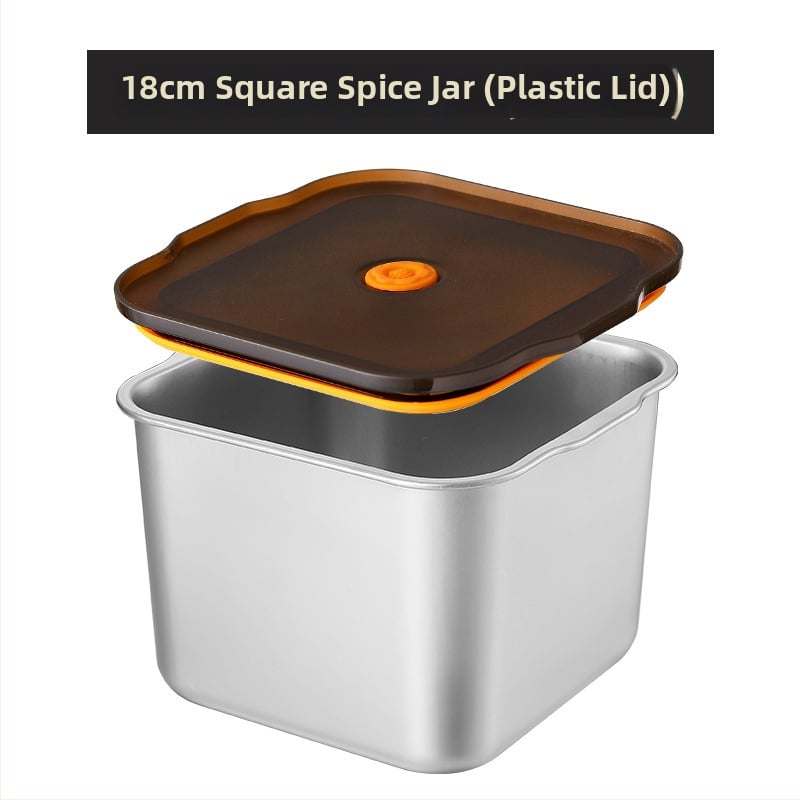 Cutie din oțel inoxidabil pentru condimente – design îngroșat pentru bucătării comerciale, potrivită pentru condimente solide, cu logo imprimat și posibilitatea personalizării