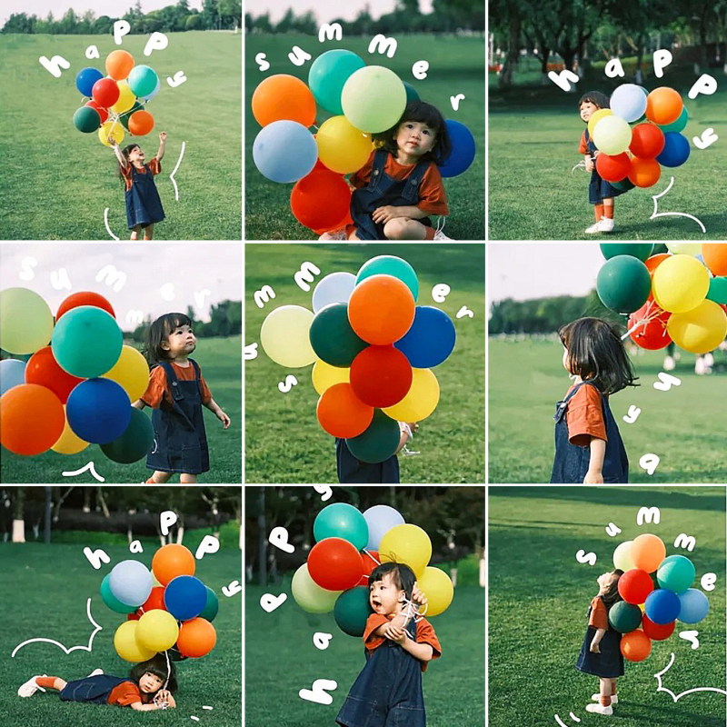 Baloane din latex, formă rotundă, baloane de sărbătoare; potrivite pentru zile de naștere și camping; imprimarea logo-ului nu este posibilă