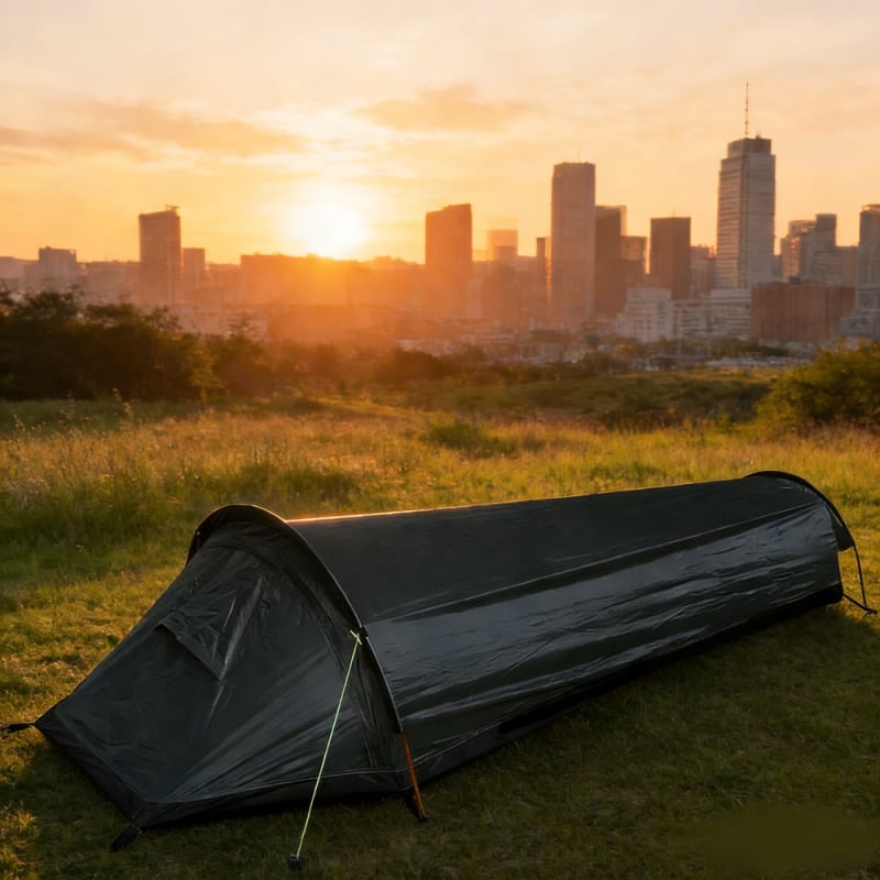Μονόστρωτη σκηνή κατασκήνωσης, ultra ελαφριά 0,8 kg, πόλοι από ίνες γυαλιού, εξωτερικό αδιάβροχο ύφασμα 2000–3000 mm, κατάλληλη για τέσσερις εποχές.