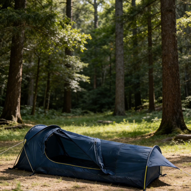 Μονοστρωματική σκηνή για 1 άτομο, τριών εποχών, 1,5 κιλά, πόλοι από ινές γυαλιού, εξωτερικό και δάπεδο πολυεστέρα, αδιάβροχη αντίσταση 1000–1500 mm