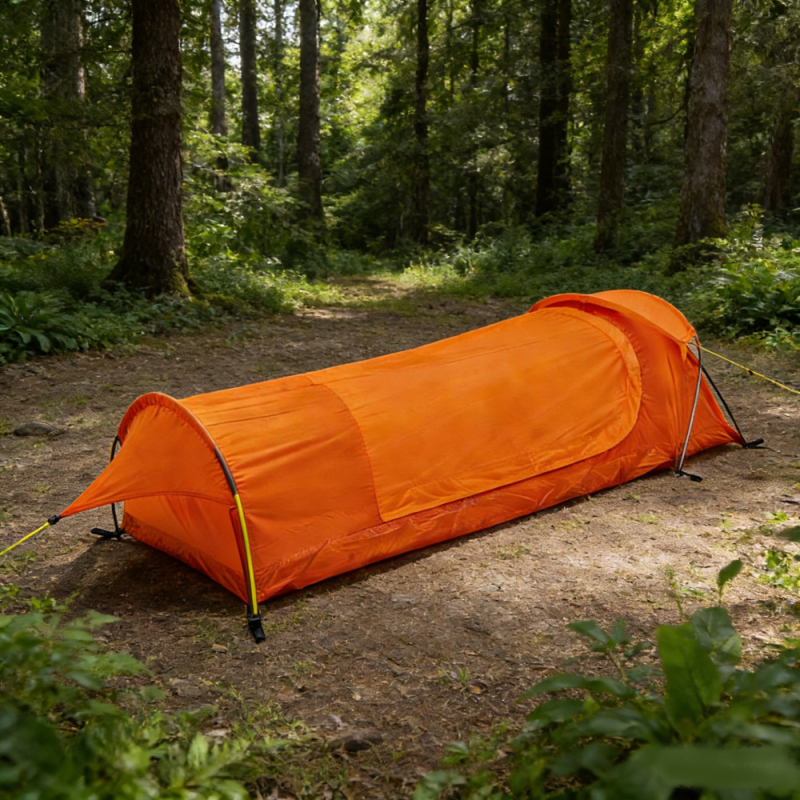 Μονοστρωματική σκηνή για 1 άτομο, τριών εποχών, 1,5 κιλά, πόλοι από ινές γυαλιού, εξωτερικό και δάπεδο πολυεστέρα, αδιάβροχη αντίσταση 1000–1500 mm