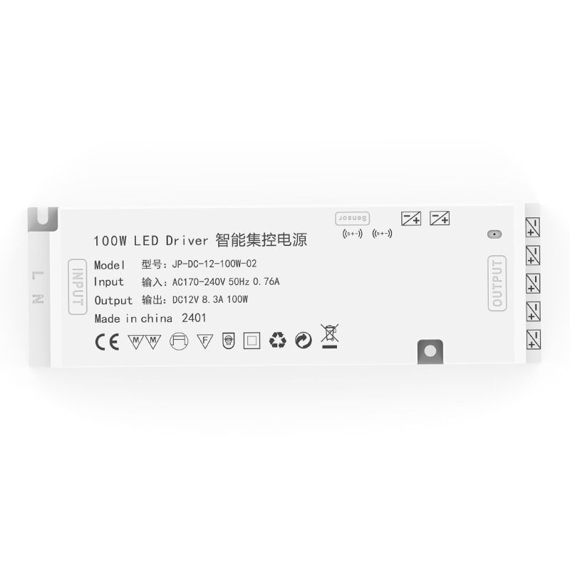 LED napajanje za ormarić sa senzorom, izlaz 12V, 36/60/100W, prekidačko napajanje, ulaz 170-240V, 50/60 Hz