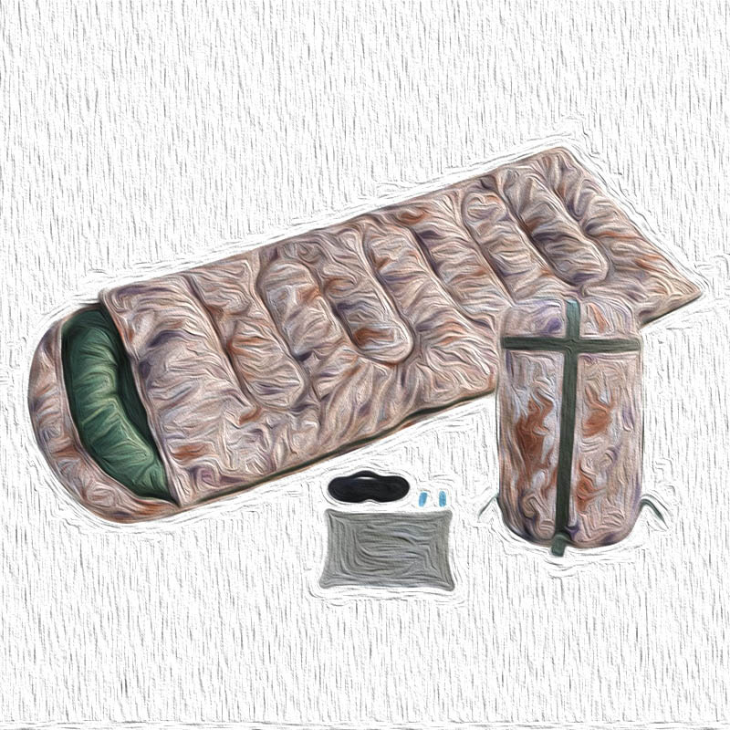 Spavaća vreća u stilu omotnice s kamuflažom, za outdoor planinarenje i kampiranje, topla i debela, punilo: šuplja pamuk, podstava: Spring Asia Spinning, tkanina: poliester, za odrasle, težina 1000 g