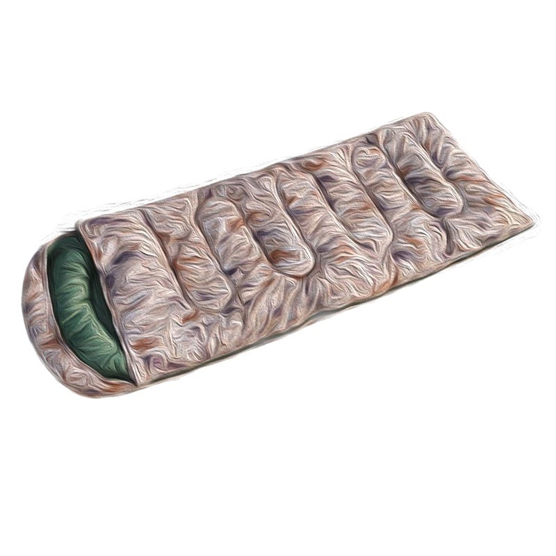 Spavaća vreća u stilu omotnice s kamuflažom, za outdoor planinarenje i kampiranje, topla i debela, punilo: šuplja pamuk, podstava: Spring Asia Spinning, tkanina: poliester, za odrasle, težina 1000 g