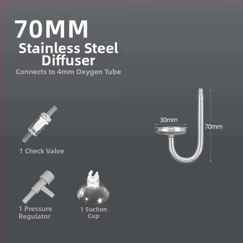 Zero – nehrđajuća čelična pumpa za zrak u akvariju s kamenom za mjehuriće, nano platom za plin i atomizacijom