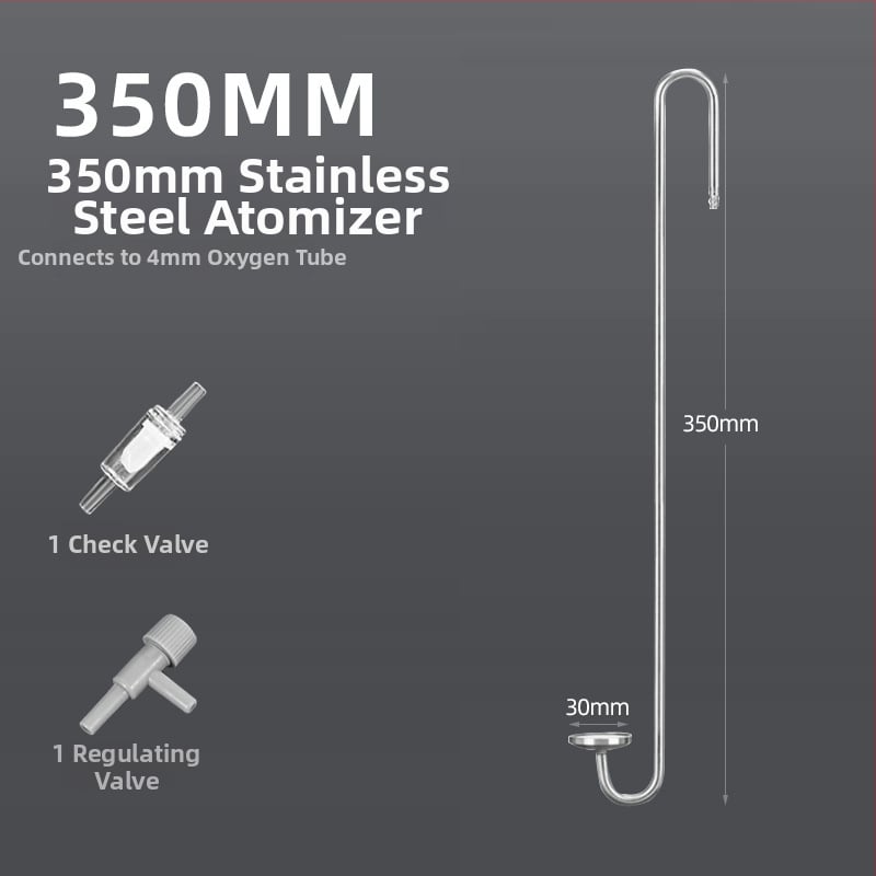 Zero – nehrđajuća čelična pumpa za zrak u akvariju s kamenom za mjehuriće, nano platom za plin i atomizacijom