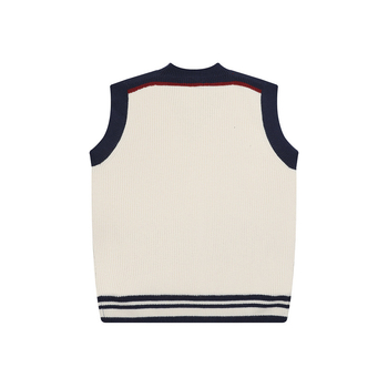 Džemper bez ovratnika, bez rukava, blok boja, slobodan kroj, jesen 2025