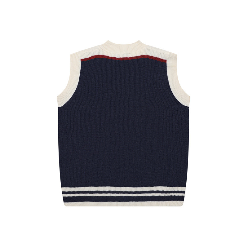 Džemper bez ovratnika, bez rukava, blok boja, slobodan kroj, jesen 2025