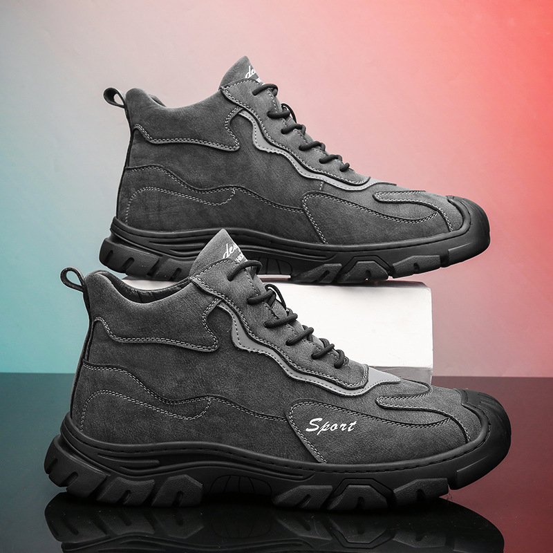 Мъжки зимни чехли за сняг с флийсова подплата, дебела подметка, водоустойчиви и антихлъзгащи