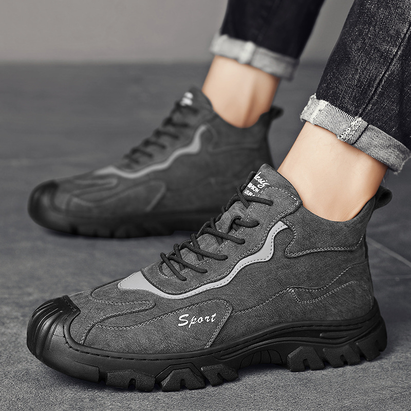 Мъжки зимни чехли за сняг с флийсова подплата, дебела подметка, водоустойчиви и антихлъзгащи