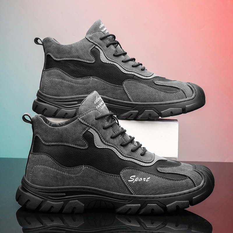 Мъжки зимни чехли за сняг с флийсова подплата, дебела подметка, водоустойчиви и антихлъзгащи