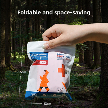 Núdzový izolačný spacák pre kempovanie v prírode – ochrana proti slnku, odolný voči vlhkosti, proti chladu (Značka: Blue Sail; Model: Emergency blanket)