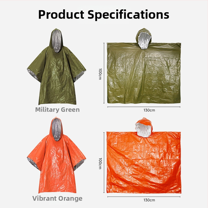 Núdzový izolačný spacák pre kempovanie v prírode – ochrana proti slnku, odolný voči vlhkosti, proti chladu (Značka: Blue Sail; Model: Emergency blanket)