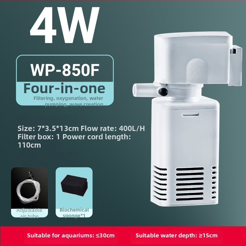 3-u-1 filtar za akvarij s cirkulacijskom pumpom i ugrađenom pumpom za kisik — tiho djelovanje