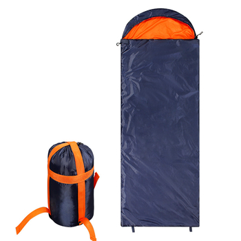 Spavaći vreć s kapuljom u kovert-stilu, punjenje od imitacije svilene vate, podstava 190 pongee, tkanina 190T poliestera, za odrasle, 750 g