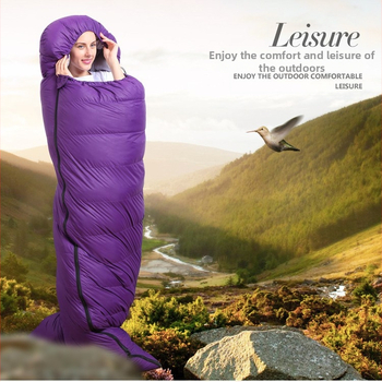 Kültéri felnőtt alvózsák – duck down töltés, belső 320T pongee, külső 320T nylon anyag, borítékkonstrukció