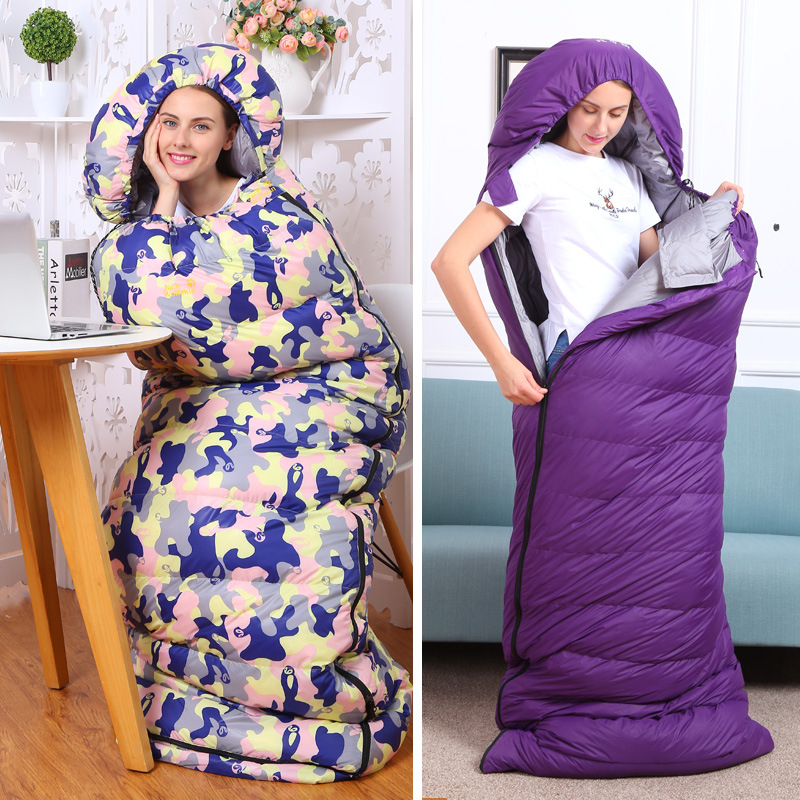 Kültéri felnőtt alvózsák – duck down töltés, belső 320T pongee, külső 320T nylon anyag, borítékkonstrukció