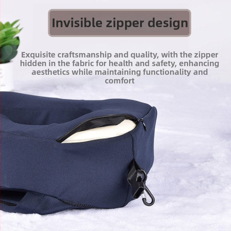 Jastuk za vrat od memorijske pjene u obliku U s navlakom Ice Silk za putovanja