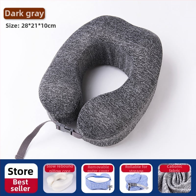 Jastuk za vrat od memorijske pjene u obliku U s navlakom Ice Silk za putovanja