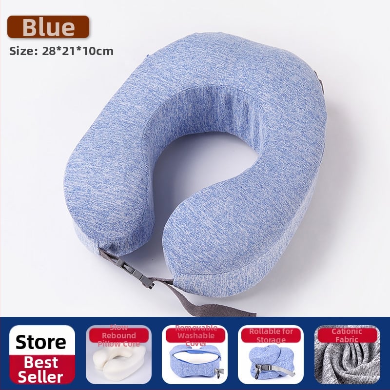 Jastuk za vrat od memorijske pjene u obliku U s navlakom Ice Silk za putovanja