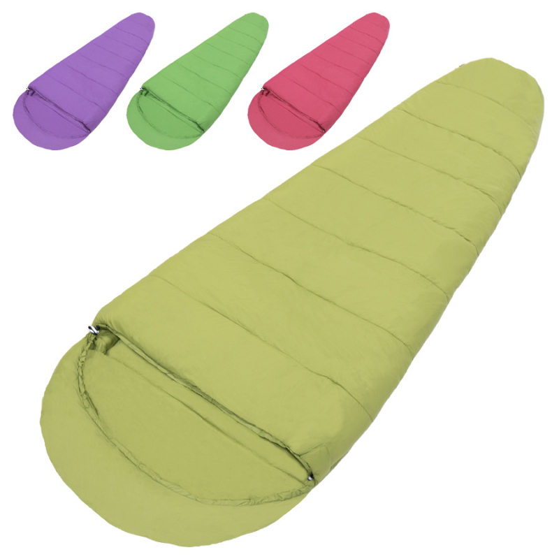 Felnőtt számára készült múmia-stílusú alvózsák téli vízálló hőszigeteléssel, töltet: üreges pamut, bélés: nylon, anyag: nylon, súly: 1,5 kg, ideális kempingezéshez és hegymászáshoz