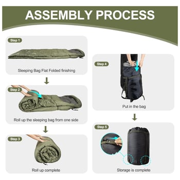 Kültéri alvózsák, boríték-stílusú, üreges pamut töltet, bélés: poliészter tafta, anyag: poliészter tafta, felnőtteknek